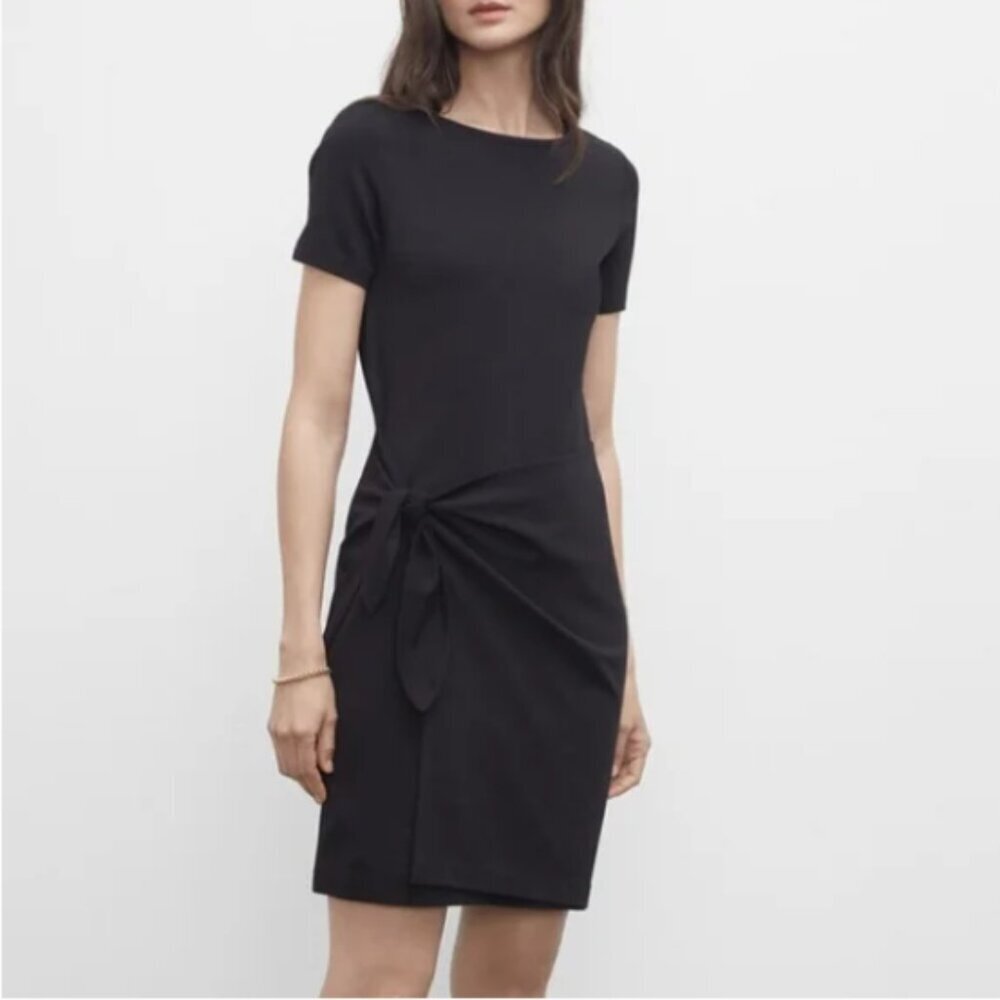 Club Monaco Black Mini T-Shirt Dress - Size Medium